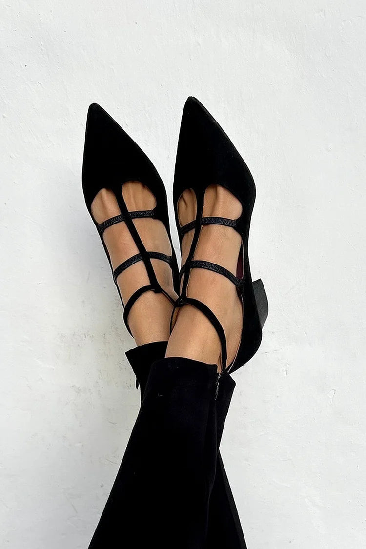 Giada™ - Spidse pumps med krydsede stropper