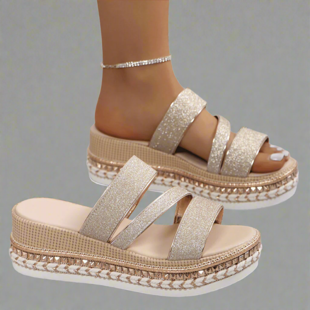 Aslaug | Komfortable Wedge Sandaler af Premium Materiale