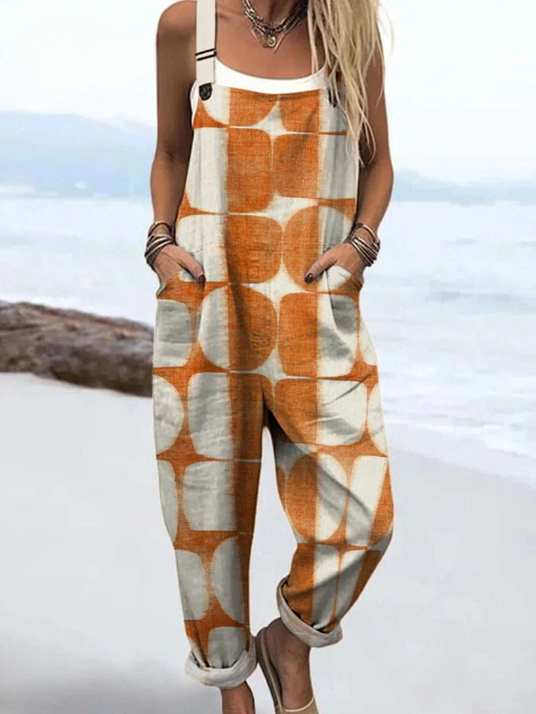 Ronja™ | Retro Rustfarvede Dungarees