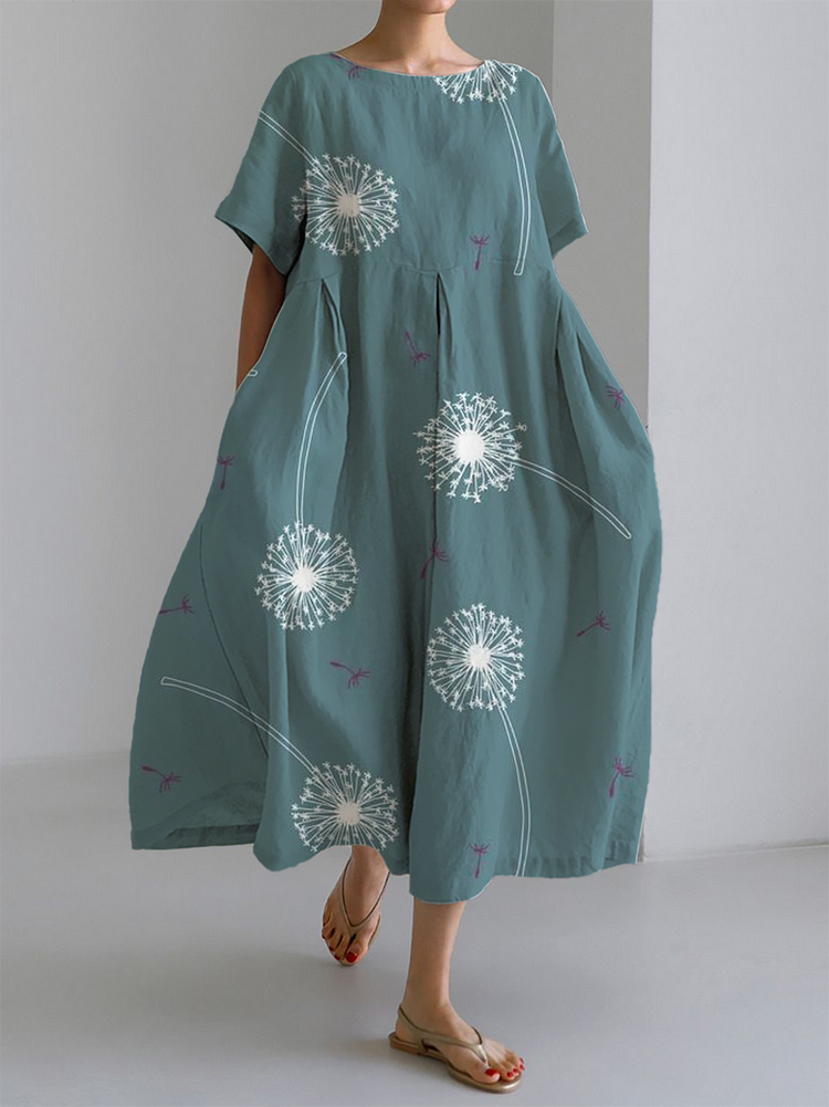 GABRIELLA | Maxi Sommerkjole med Dandelion Print