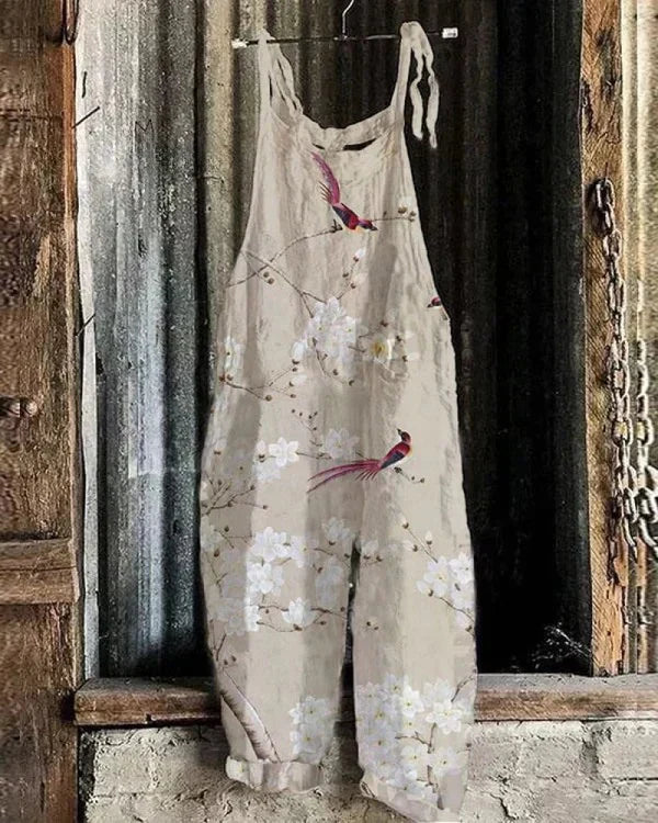 Marini™ | Vintage Buksedragt med Blomstermønster til Kvinder