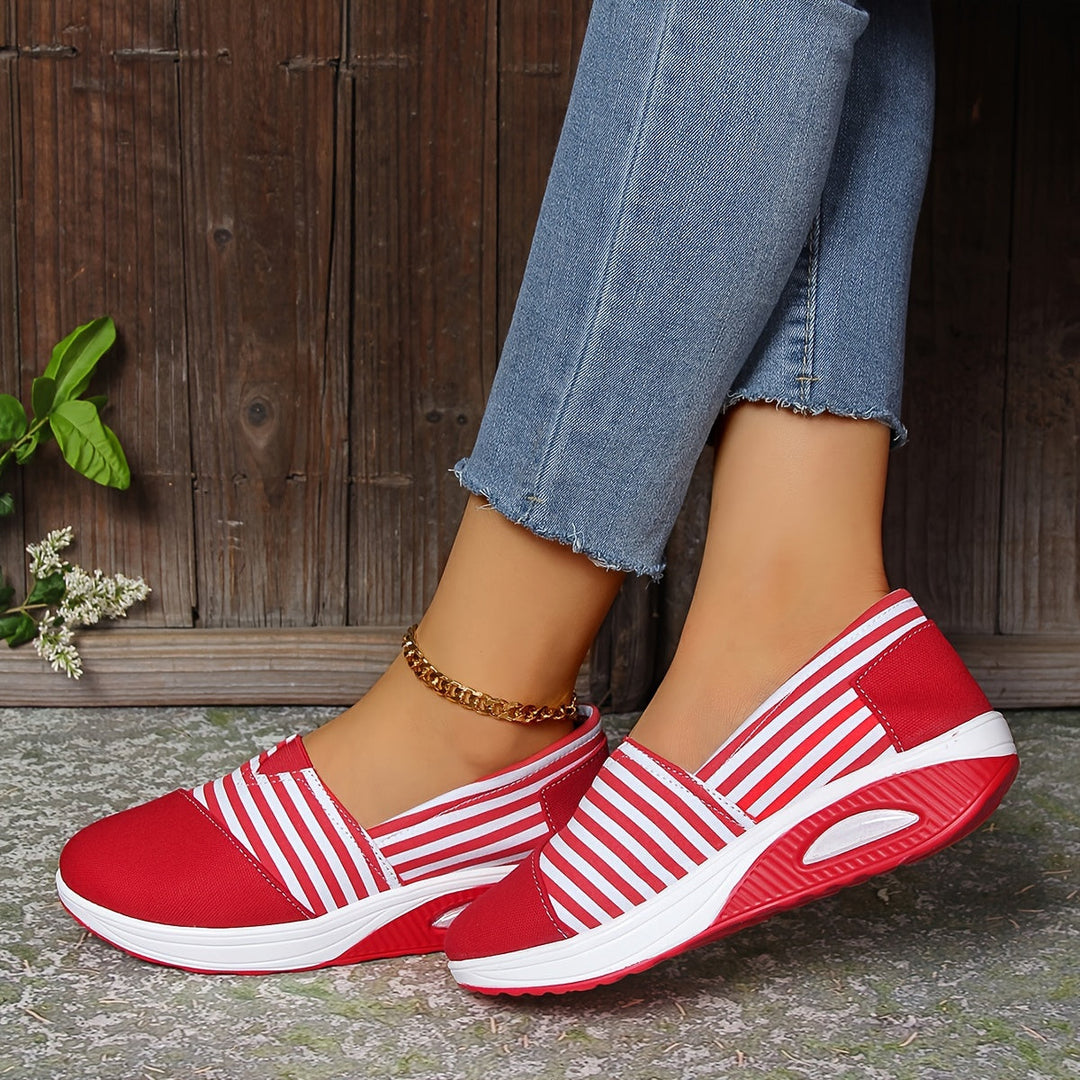 Grete | Komfortable slip-on ortopædiske sneakers med striber