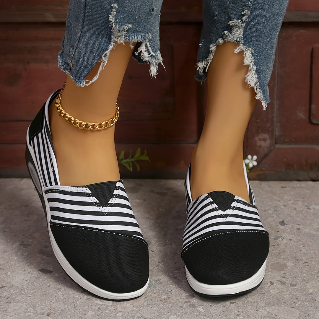 Grete | Komfortable slip-on ortopædiske sneakers med striber