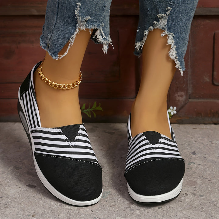 Grete | Komfortable slip-on ortopædiske sneakers med striber
