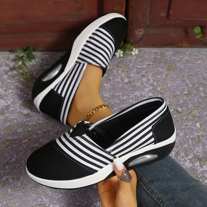 Grete | Komfortable slip-on ortopædiske sneakers med striber