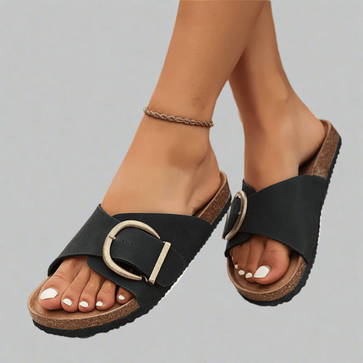 Frederika | Veganske Kork-sandaler med Komfortabel Sål