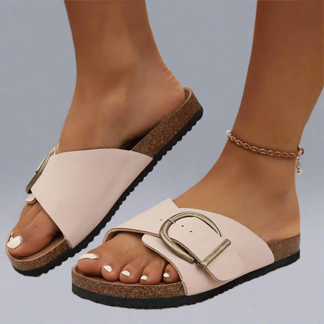 Frederika | Veganske Kork-sandaler med Komfortabel Sål