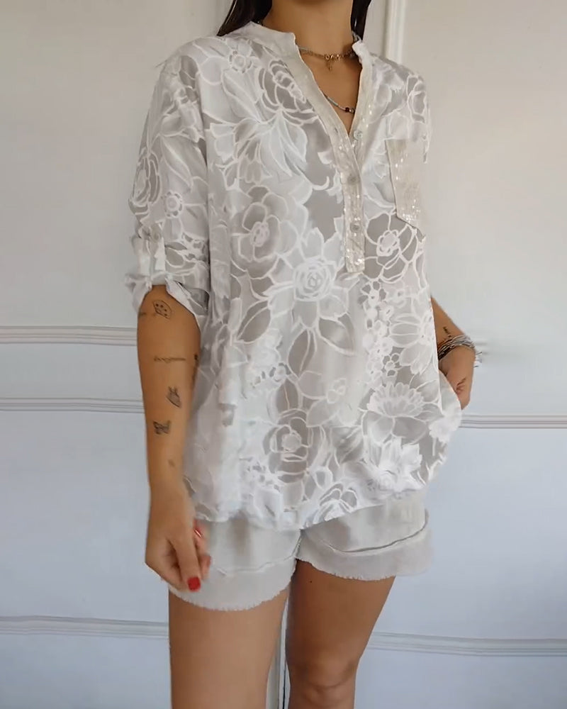 Sandra | Blomstret Bluse