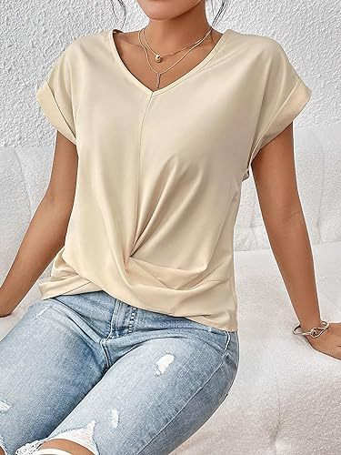 Celest™ - Koselig V-hals Casual T-shirt