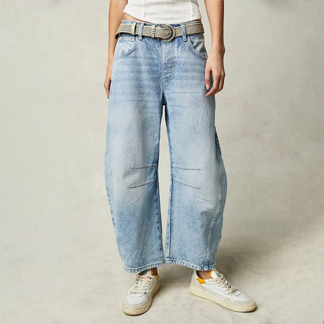 Astrid™ - Komfortable brede ben jeans