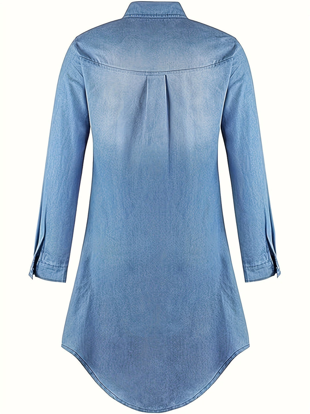 Tess | Denim Midi Kjole med Knaplukning