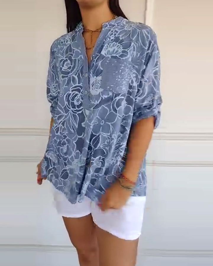 Sandra | Blomstret Bluse