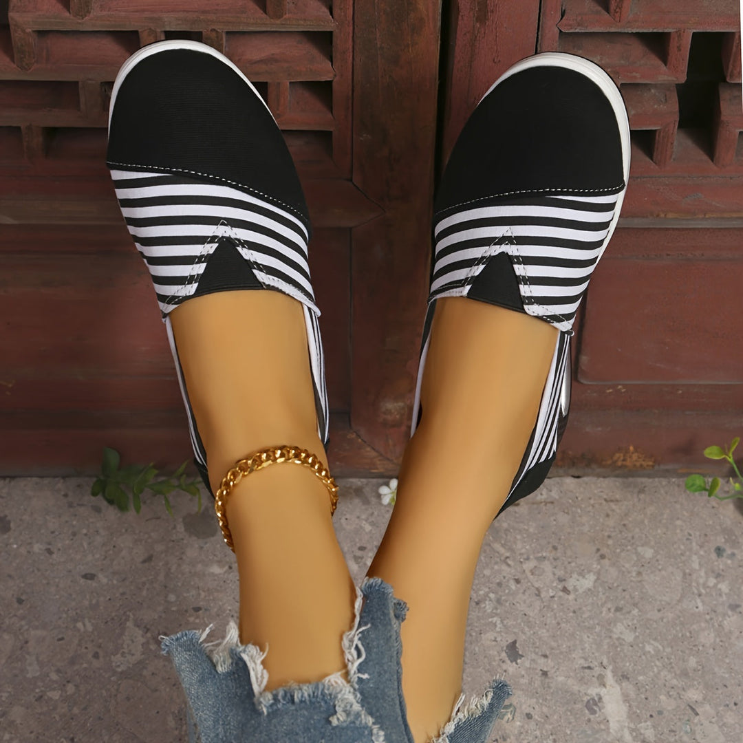 Grete | Komfortable slip-on ortopædiske sneakers med striber