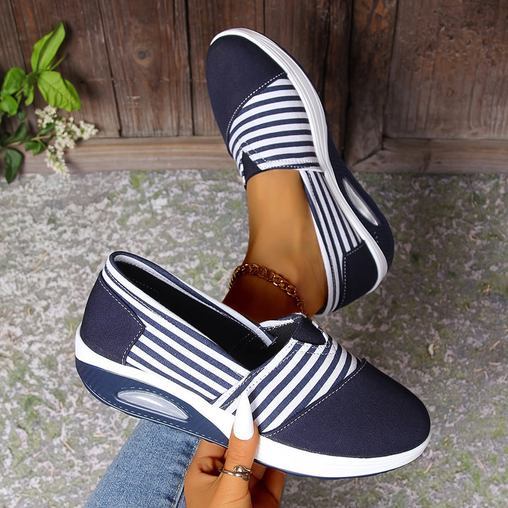 Grete | Komfortable slip-on ortopædiske sneakers med striber