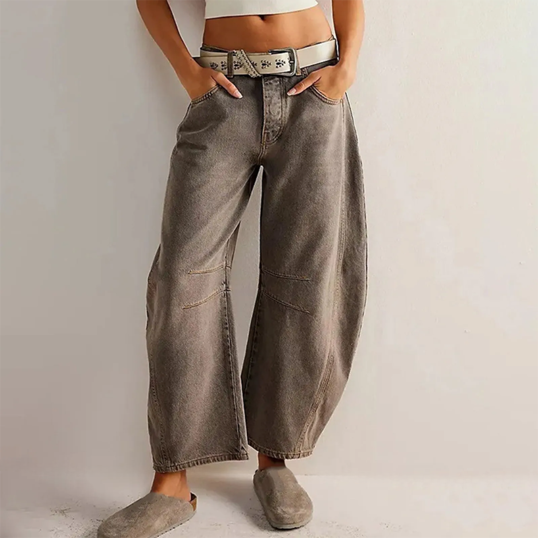 Astrid™ - Komfortable brede ben jeans