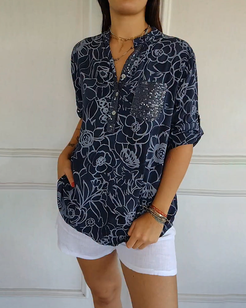 Sandra | Blomstret Bluse