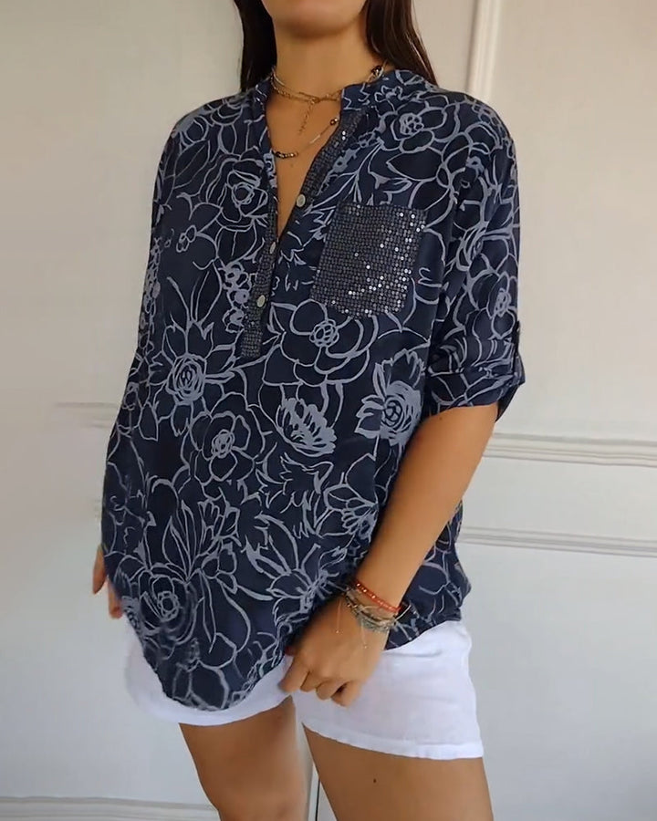 Sandra | Blomstret Bluse