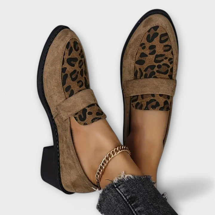 Alette | Elegante Damesko med Leopardprint