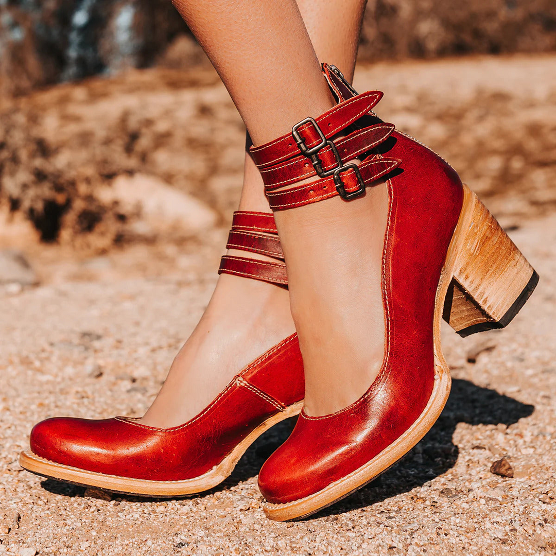 Ginevra™ - Multi-strop pumps med chunky hæl