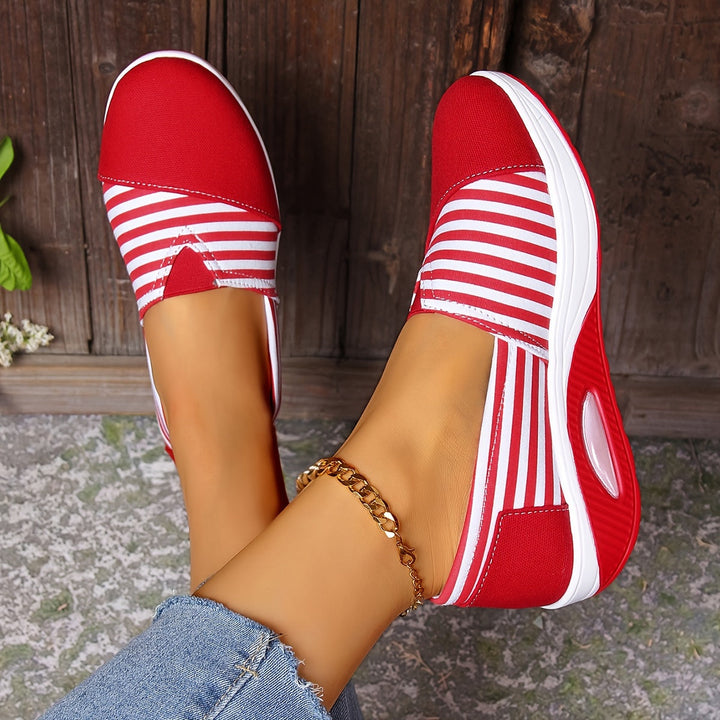 Grete | Komfortable slip-on ortopædiske sneakers med striber