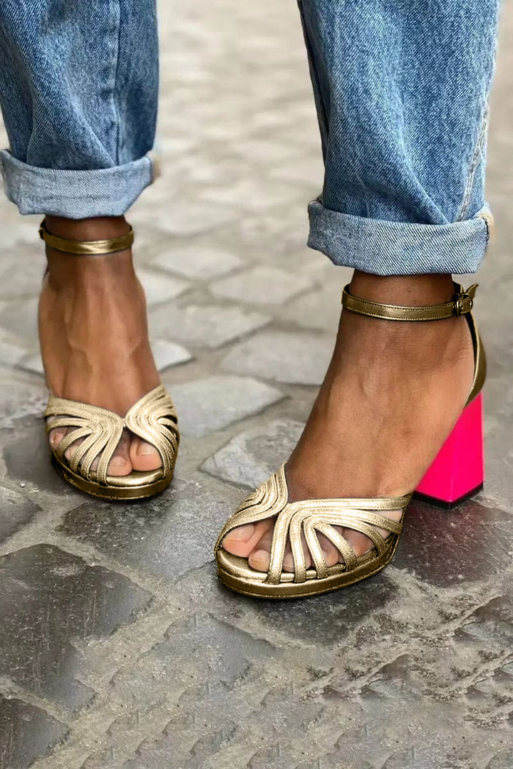 Milviana - Klassiske sandaler med ankelrem og åben tå