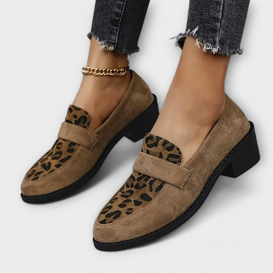 Alette | Elegante Damesko med Leopardprint