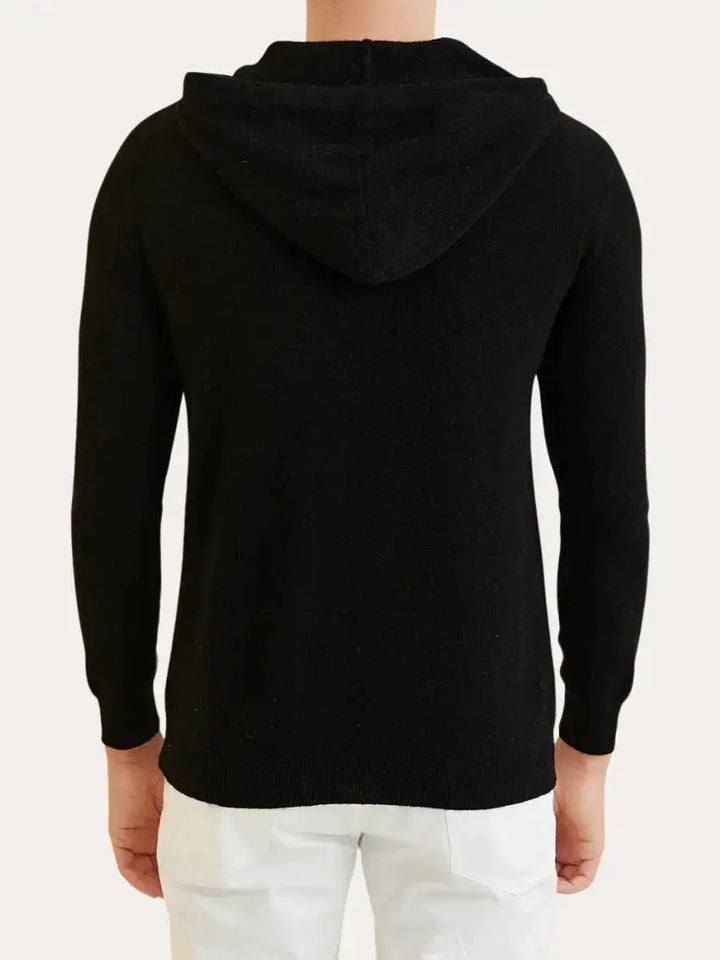 Essential Cashmere Hoodie - Dyb Sort