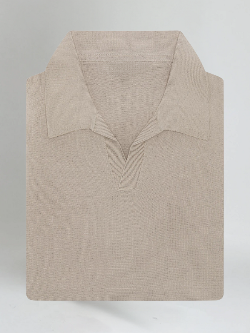 Polo Uden Knapper - Taupe