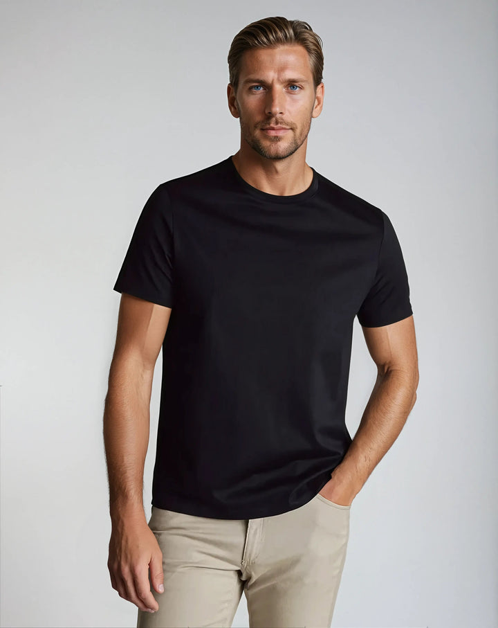 Signature Supima T-shirt – Profond Sort