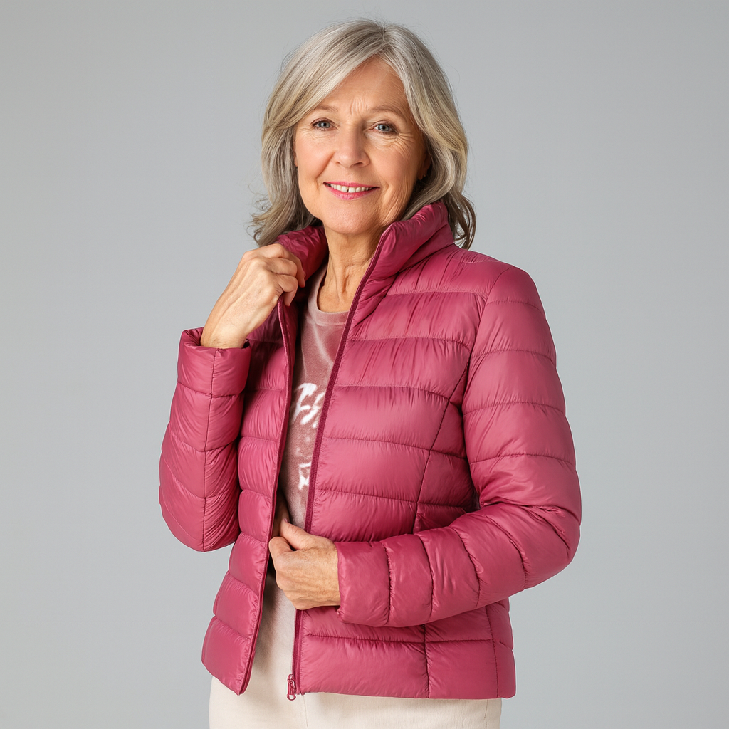 Ulla™ | Ultralet jakke med hvide andedunfjer