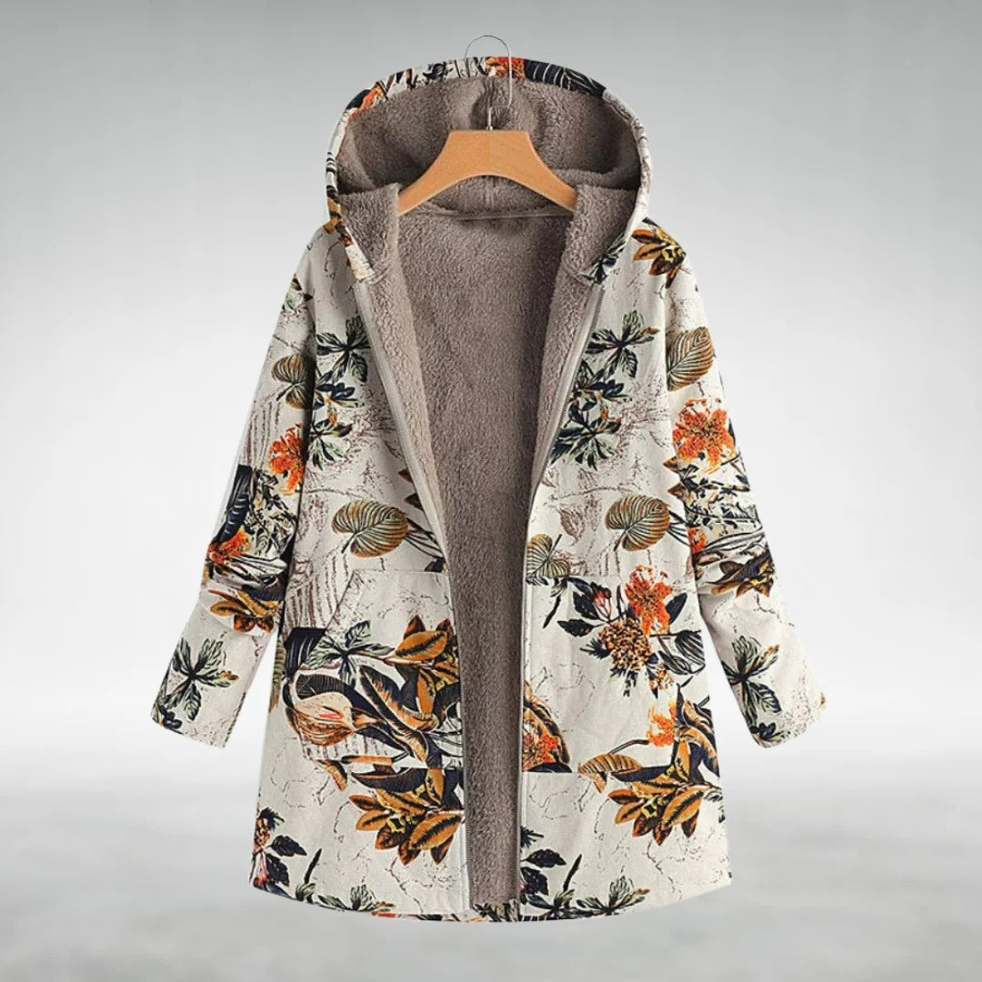 Freja™ – Stilfuld fleecejakke med blomstermønster