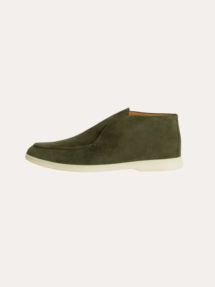 Suedette City Loafers - Dyb Grøn