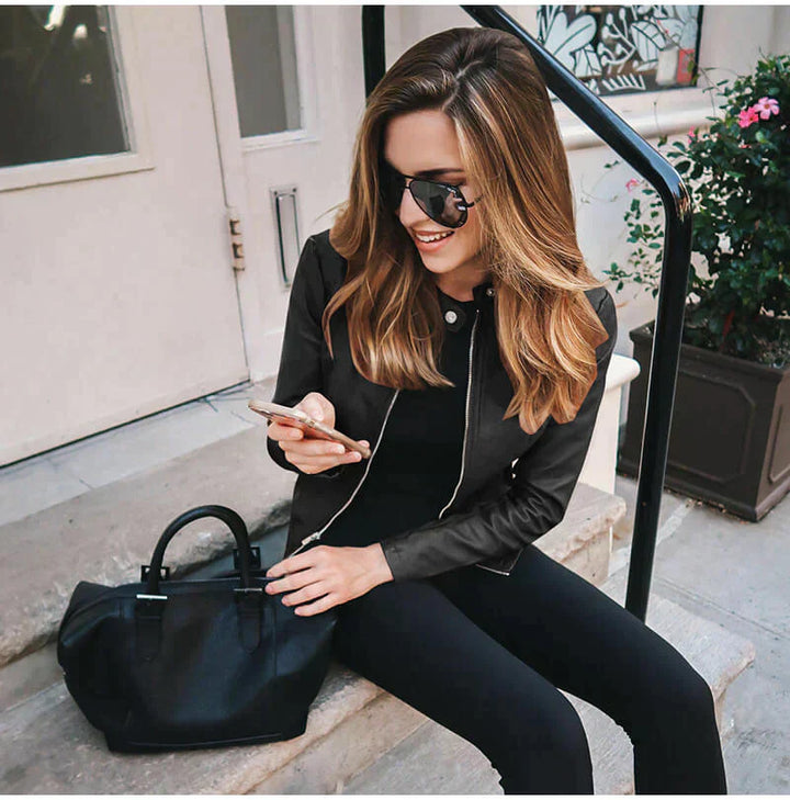 Sophia™ - Italiensk Læderjakke
