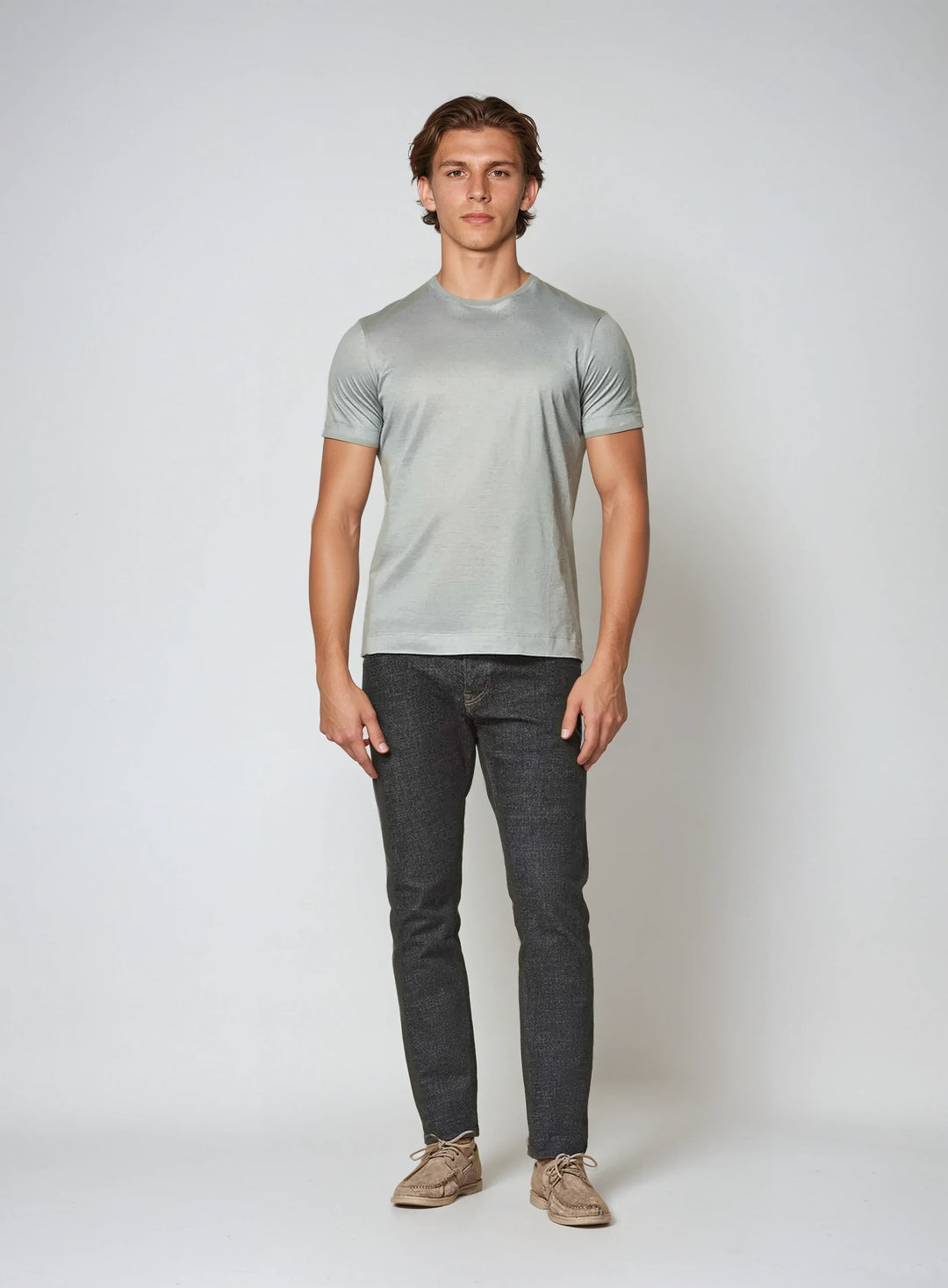 Signature Supima T-shirt – Lys grå