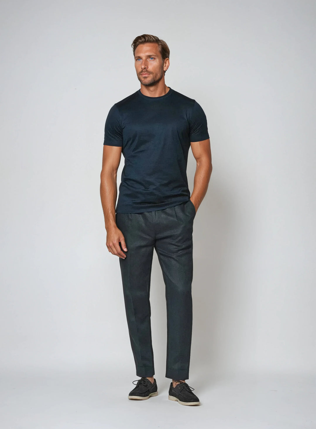 Signature Supima T-shirt – Marineblå