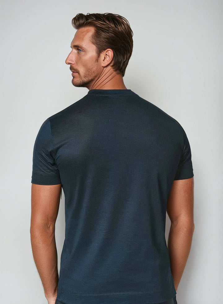 Signature Supima T-shirt – Marineblå