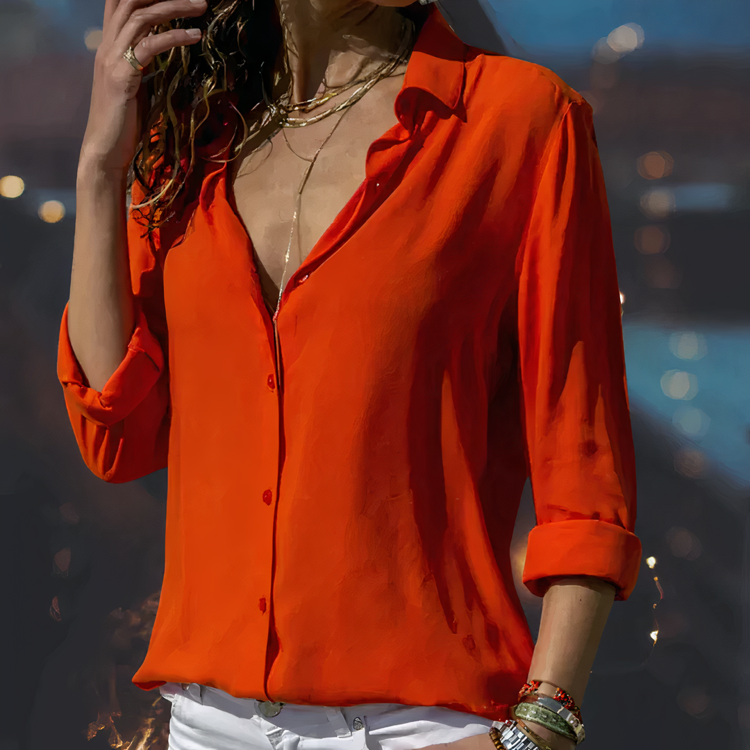 Alina | Elegant Chiffonbluse til kvinder