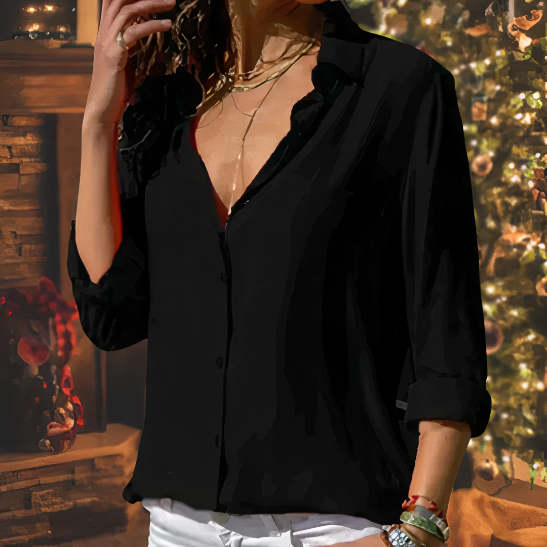Alina | Elegant Chiffonbluse til kvinder