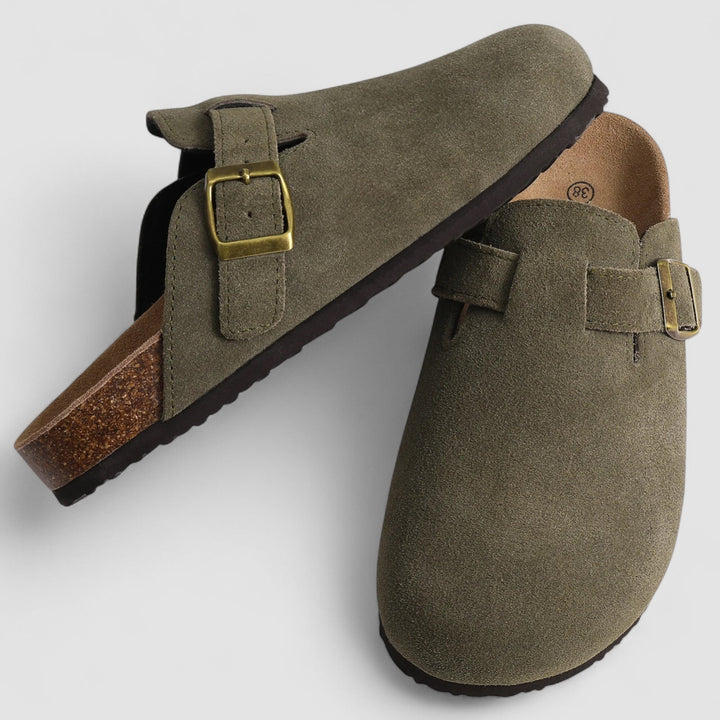 KAJA™ | Livia – Komfortable slip-ons i ruskind med ortopædisk støtte