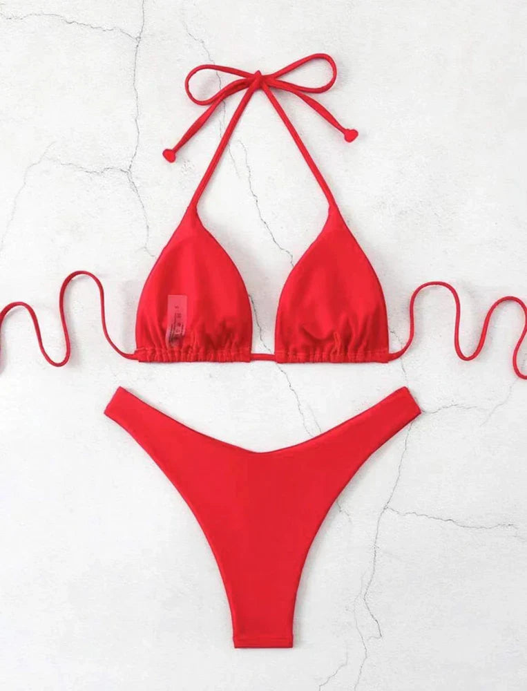 Carla | Snøre Bikini Sæt