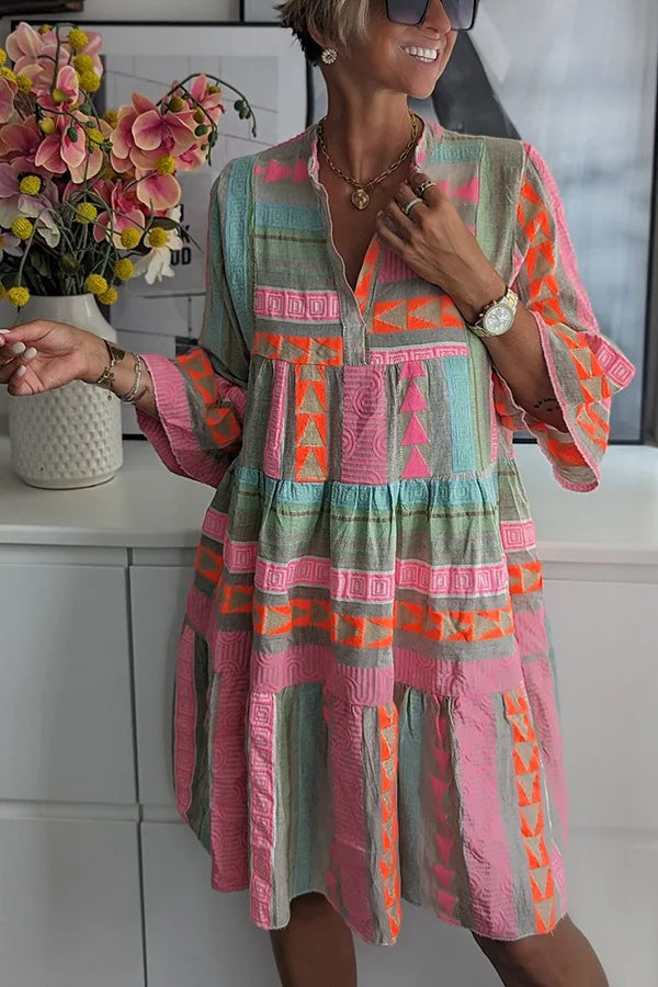 Clara – Boho-Trappe-Swingkjole