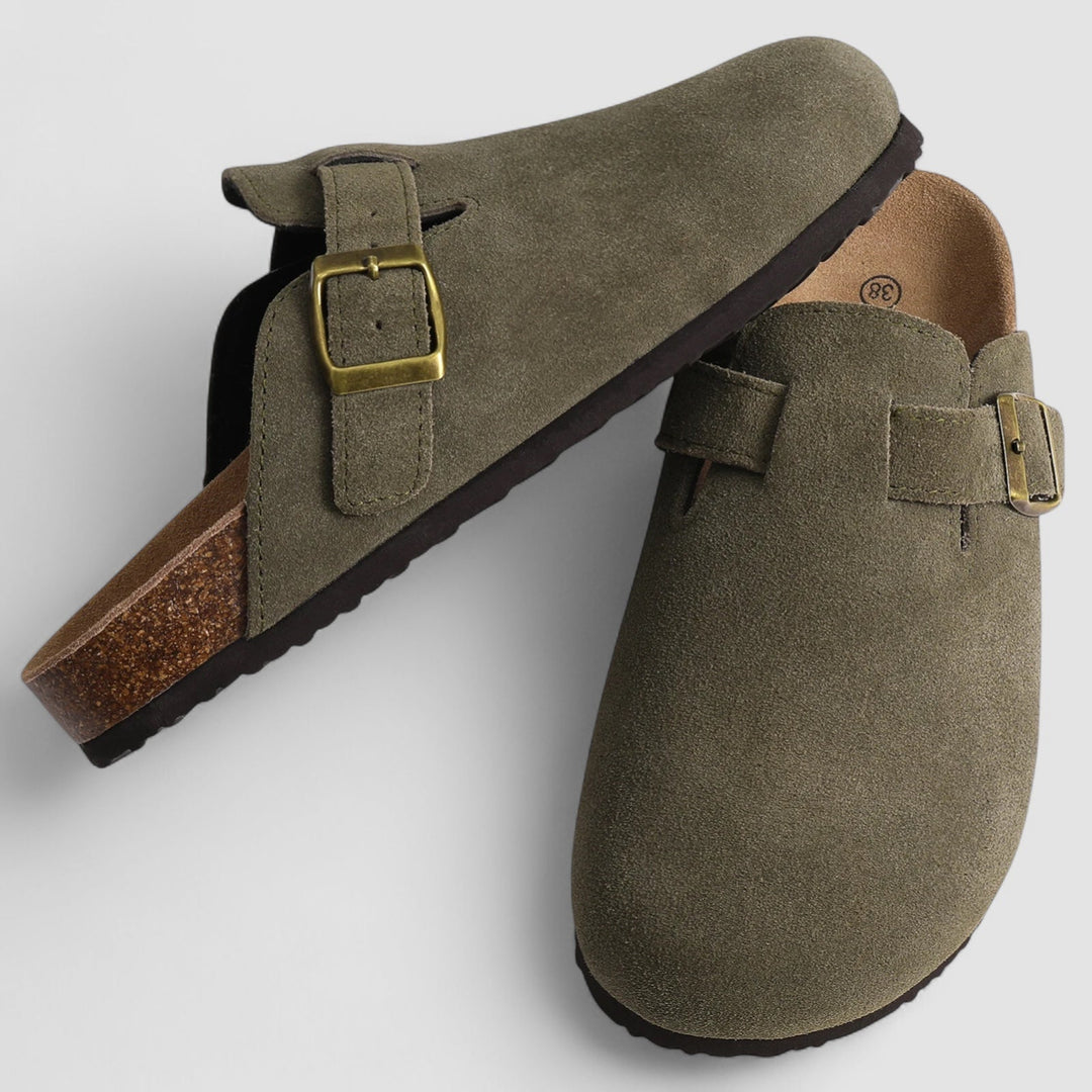 KAJA™ | Livia – Komfortable slip-ons i ruskind med ortopædisk støtte