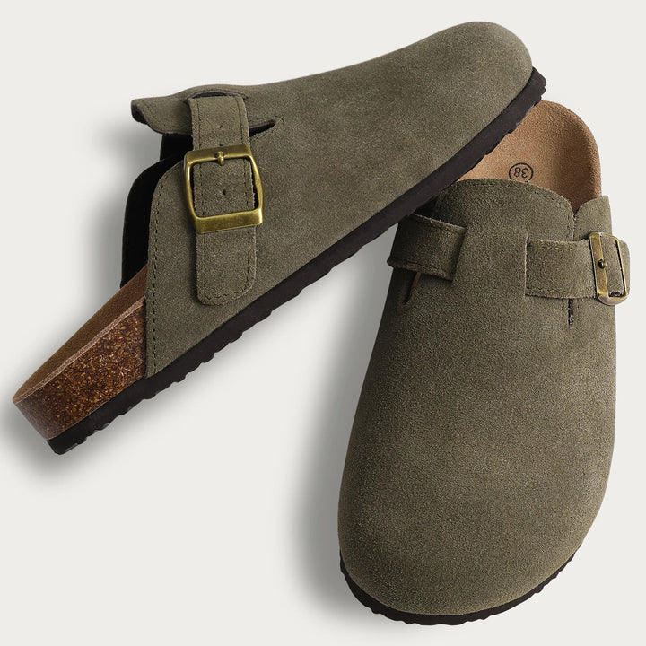 KAJA™ | Livia – Komfortable slip-ons i ruskind med ortopædisk støtte