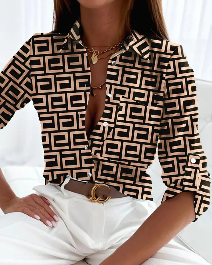 Freya™ - Stilfuld Top med Kunstnerisk Design