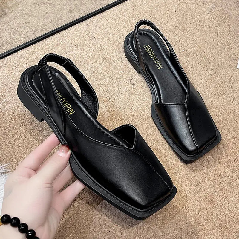 KAJA™ | Elise – Elegante slingbacks med stilren firkantet tå