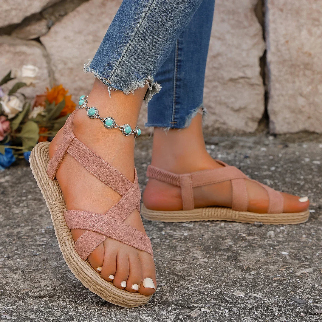 KAJA™ | Alma – Lettere sandaler med elastiske stropper og naturinspireret sål