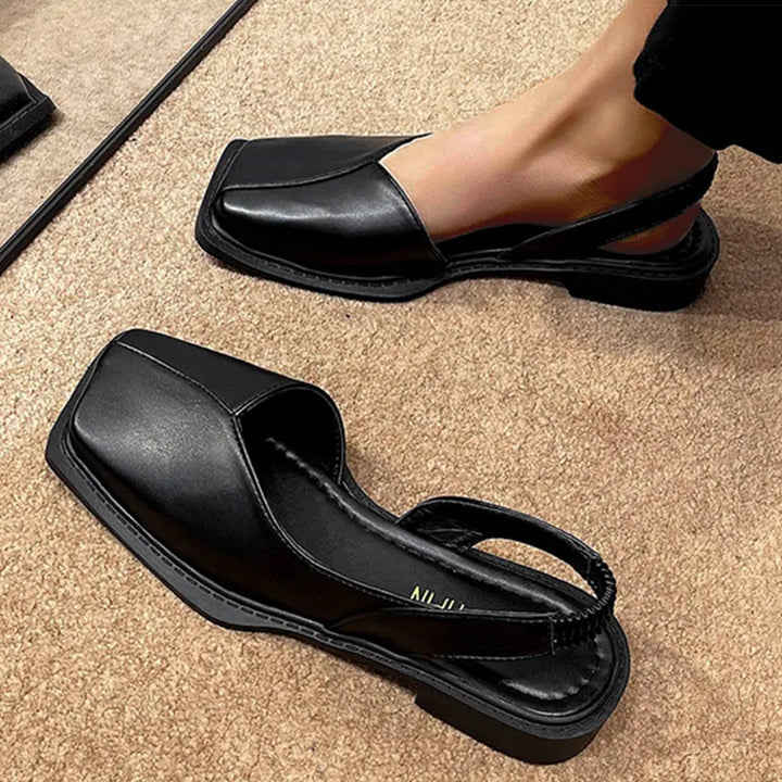 KAJA™ | Elise – Elegante slingbacks med stilren firkantet tå