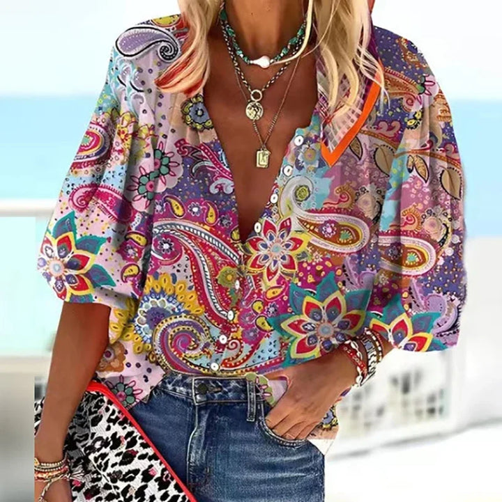 Ayelin™ – vintage knap bluse