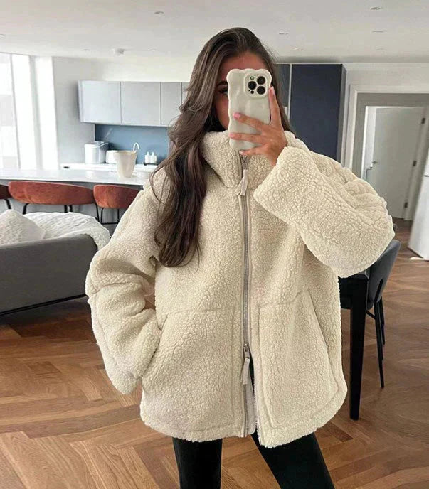 Teddy Oversized Fleecejakke