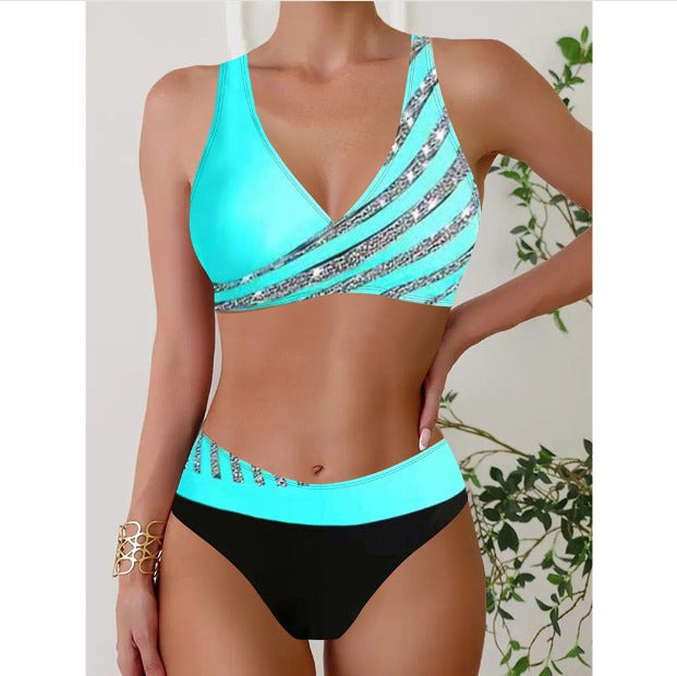 Faye™ | Halterneck badedragt med print